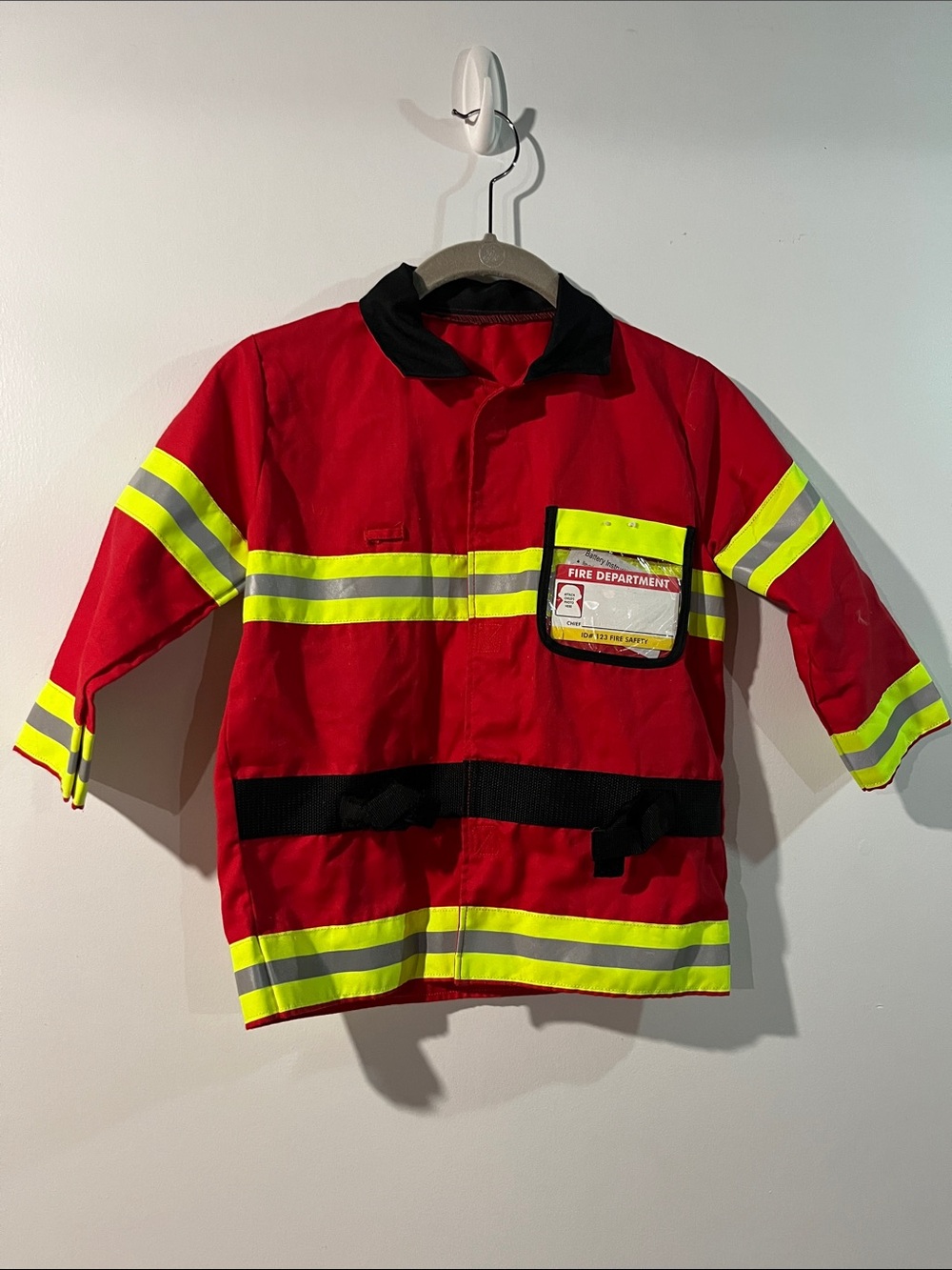 Melissa & Doug Red and Yellow Kids Firefighter Jacket Costume
